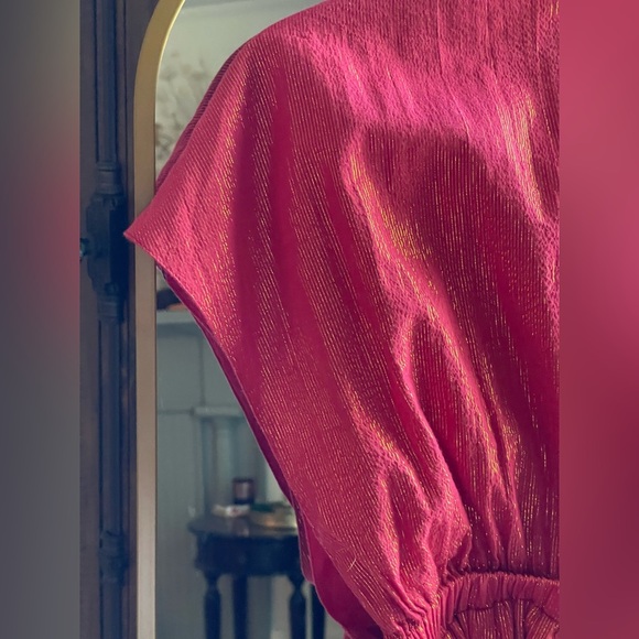 NWT Sundress NORA SHORT Red and Gold Scalloped Resort Dress - Picture 10 of 10